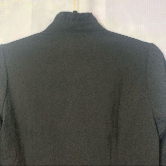 Black Victorian Style Semi Sheer Lace Pleated Blouse - Picture 8 of 12